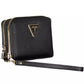 Elegant Black Double Wallet with Zip Closure
