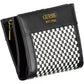Sleek Black Polyethylene Wallet with Contrasting Details