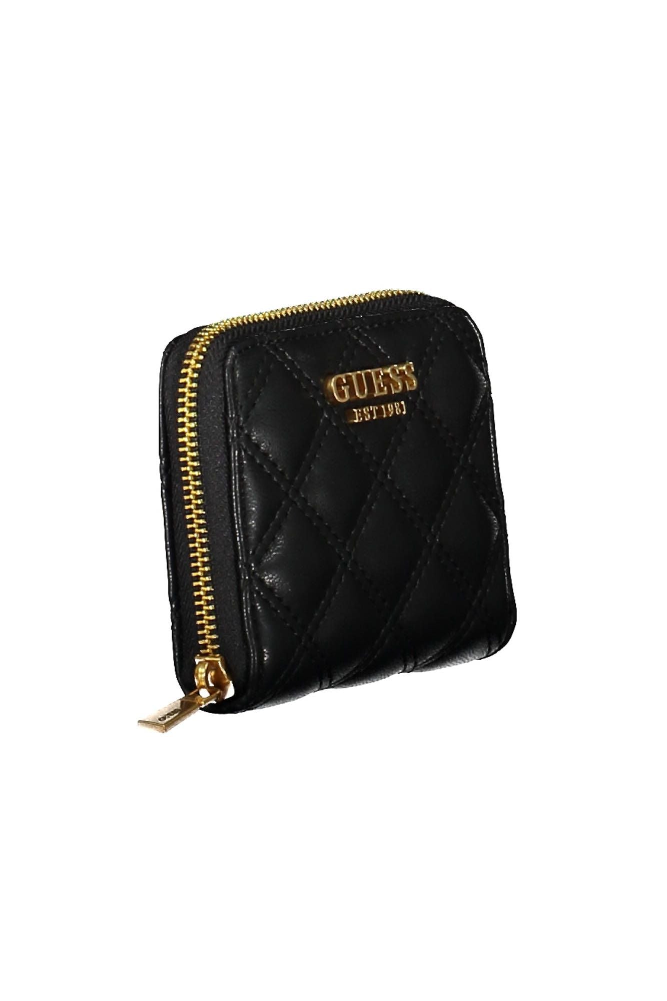 Chic Black Wallet with Contrasting Details