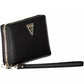 Chic Black Polyethylene Wallet with Coin Purse