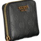 Chic Black Polyurethane Wallet with Logo Detail