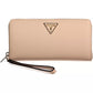 Chic Pink Zip Wallet with Multiple Compartments