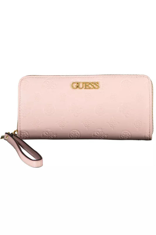 Chic Pink Wallet with Elegant Contrasting Details