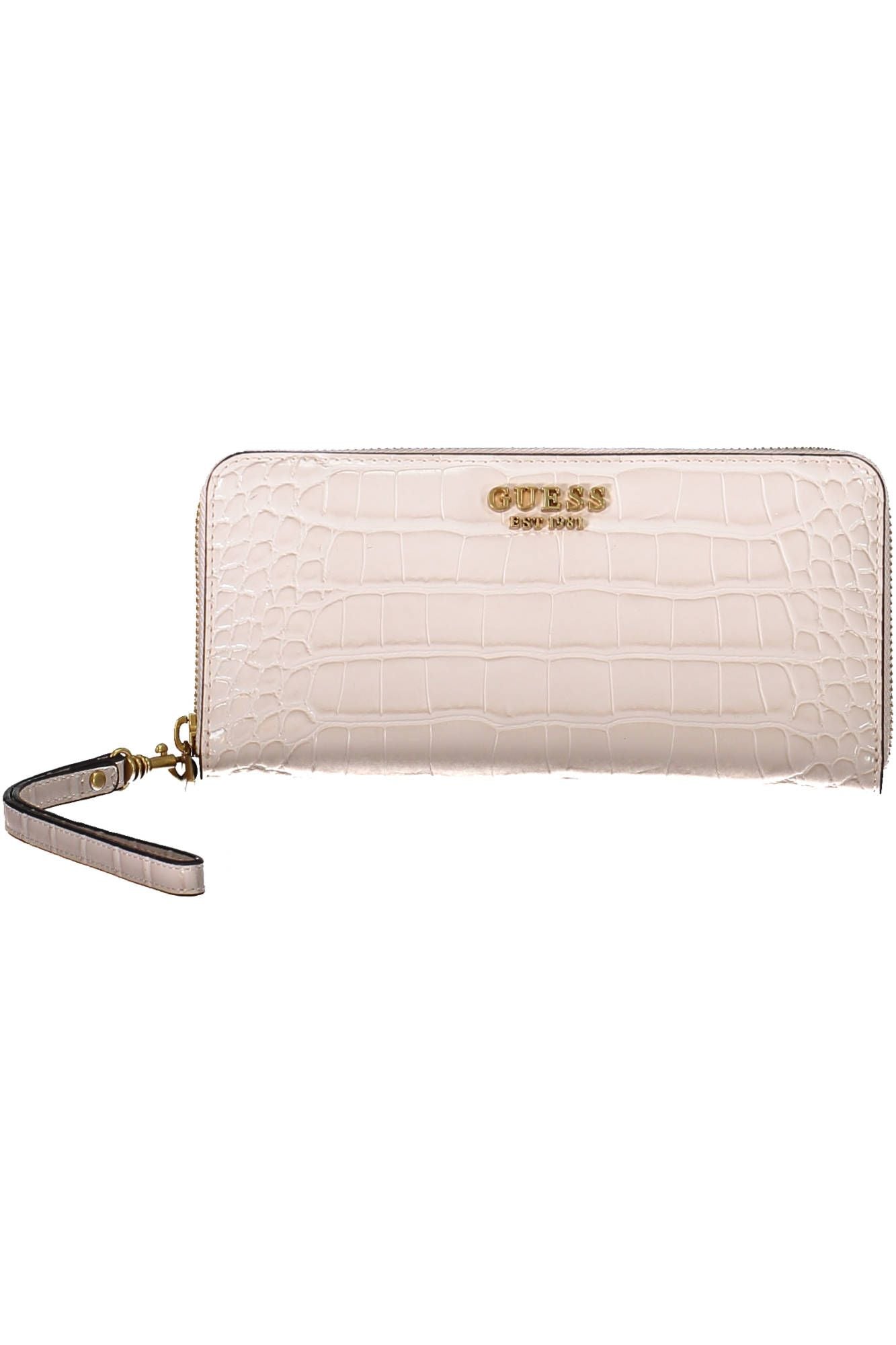 Chic Pink Polyurethane Wallet with Logo Detailing