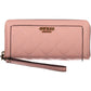 Chic Pink Polyurethane Wallet with Contrast Detail