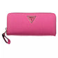 Chic Pink Polyethylene Wallet with Logo Detail