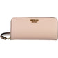 Chic Pink Polyurethane Multi-Compartment Wallet