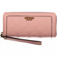 Chic Pink Wallet with Contrast Zip & Logo