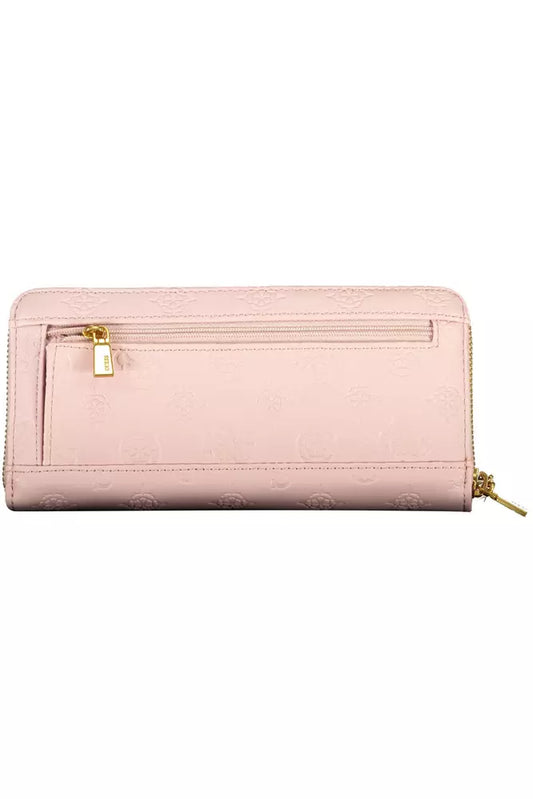 Chic Pink Wallet with Elegant Contrasting Details