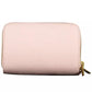 Chic Pink Double Compartment Wallet with Logo Detail