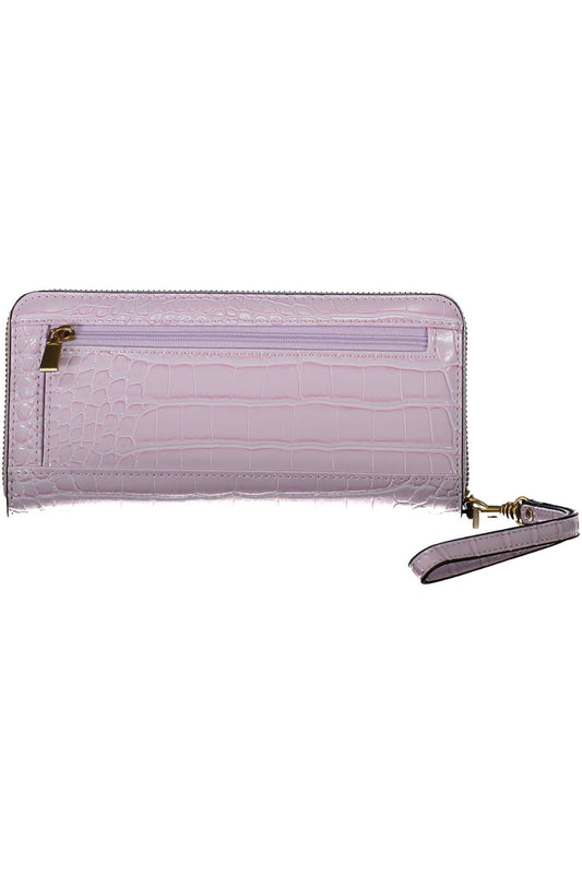 Chic Pink Wallet with Contrasting Details