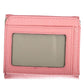 Chic Pink Polyurethane Wallet with Snap Closure