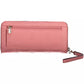 Chic Pink Wallet with Contrasting Details
