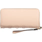Chic Pink Polyurethane Wallet with Contrasting Details