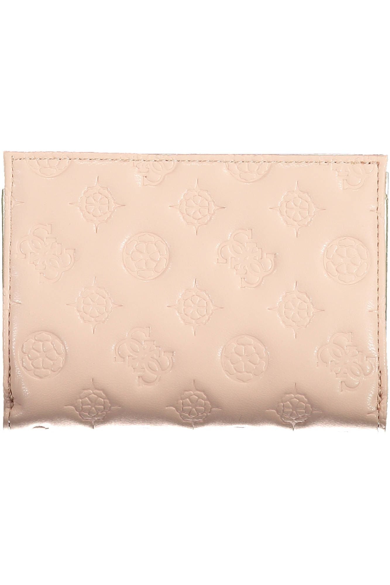 Chic Pink Polyurethane Wallet with Contrast Details