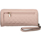 Elegant Pink Polyurethane Wallet
