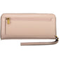 Chic Pink Polyurethane Multi-Compartment Wallet