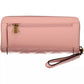 Chic Pink Wallet with Contrast Zip & Logo