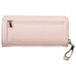 Chic Pink Wallet with Removable Puller and Logo Detail