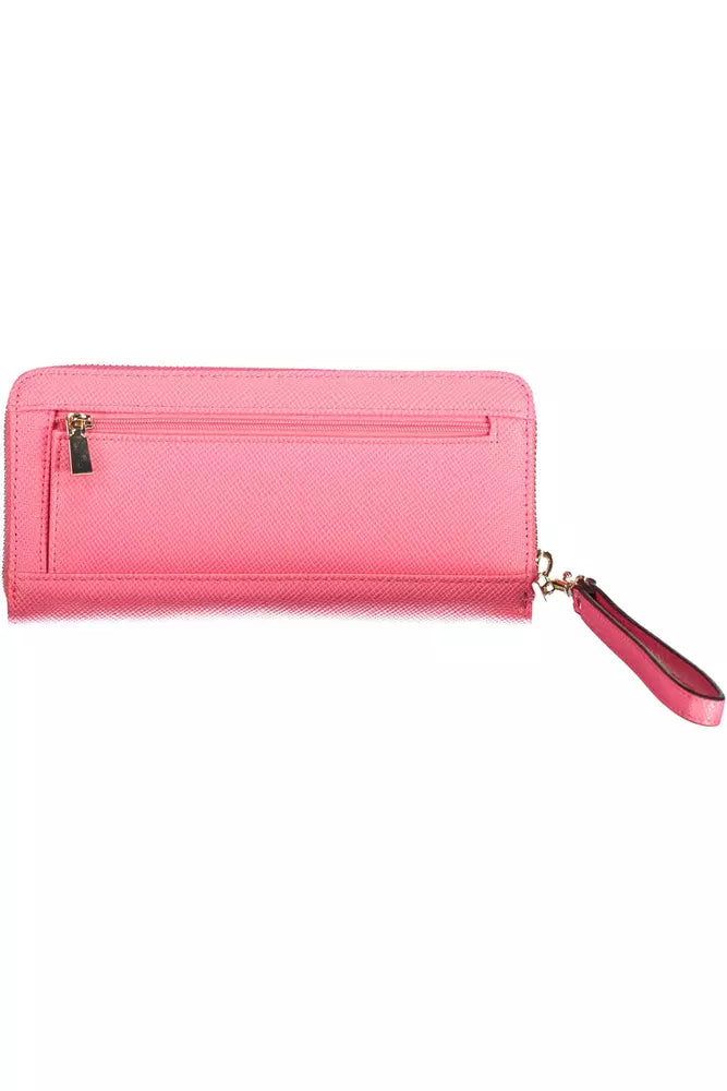 Chic Pink Wallet with Multifunctional Compartments