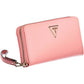 Elegant Pink Polyurethane Wallet with Logo Detail