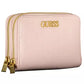 Chic Pink Double Compartment Wallet with Logo Detail