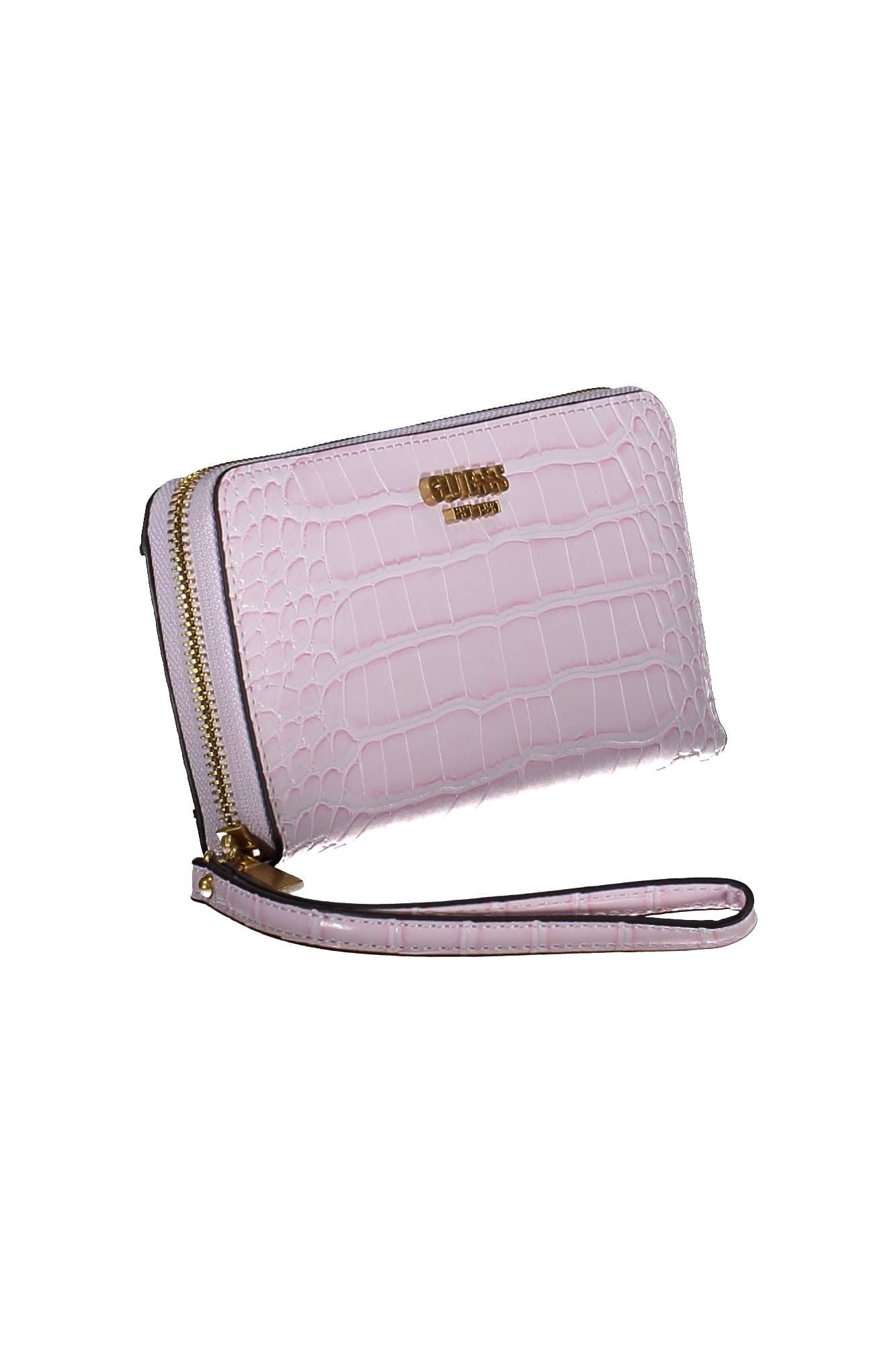 Chic Pink Wallet with Contrasting Details