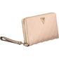Chic Pink Polyurethane Wallet with Contrasting Details