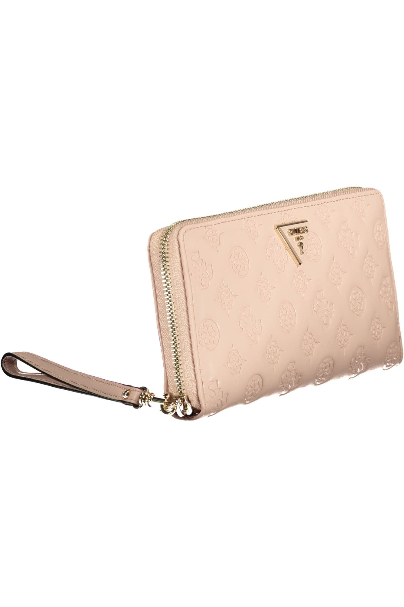 Chic Pink Polyurethane Wallet with Contrasting Details