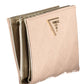 Chic Pink Polyurethane Wallet with Contrast Details