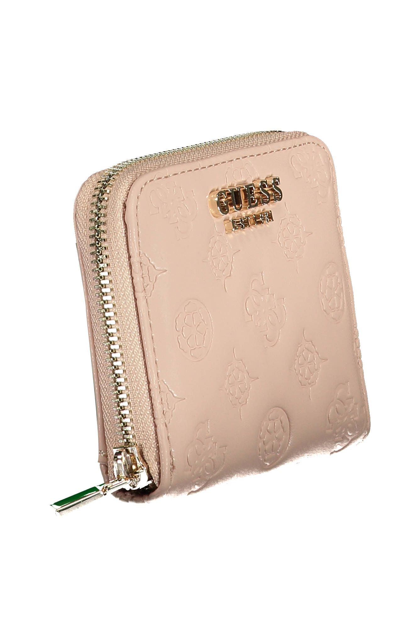 Chic Pink Wallet with Contrasting Details