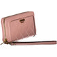 Chic Pink Wallet with Contrast Zip & Logo