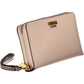 Chic Pink Polyurethane Multi-Compartment Wallet