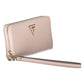 Chic Pink Wallet with Removable Puller and Logo Detail