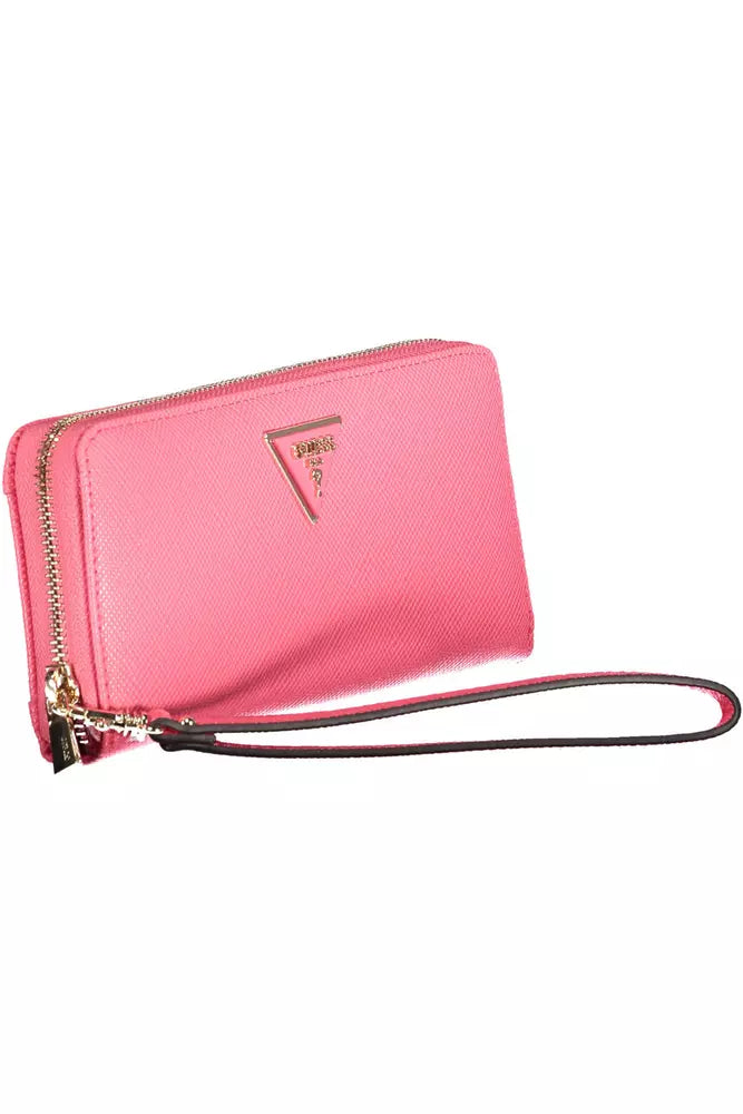 Chic Pink Wallet with Multifunctional Compartments