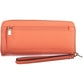 Chic Red Polyurethane Multi-Compartment Wallet