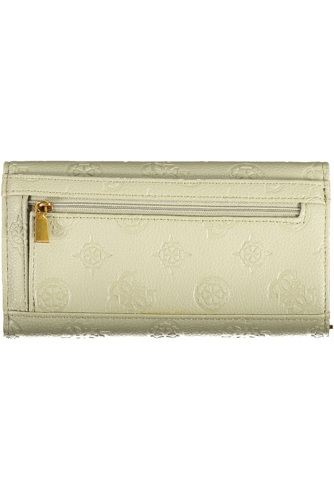 Chic Green Polyurethane Wallet with Ample Space