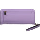 Chic Purple Polyurethane Wallet with Coin Purse