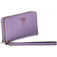 Chic Purple Polyurethane Wallet with Coin Purse