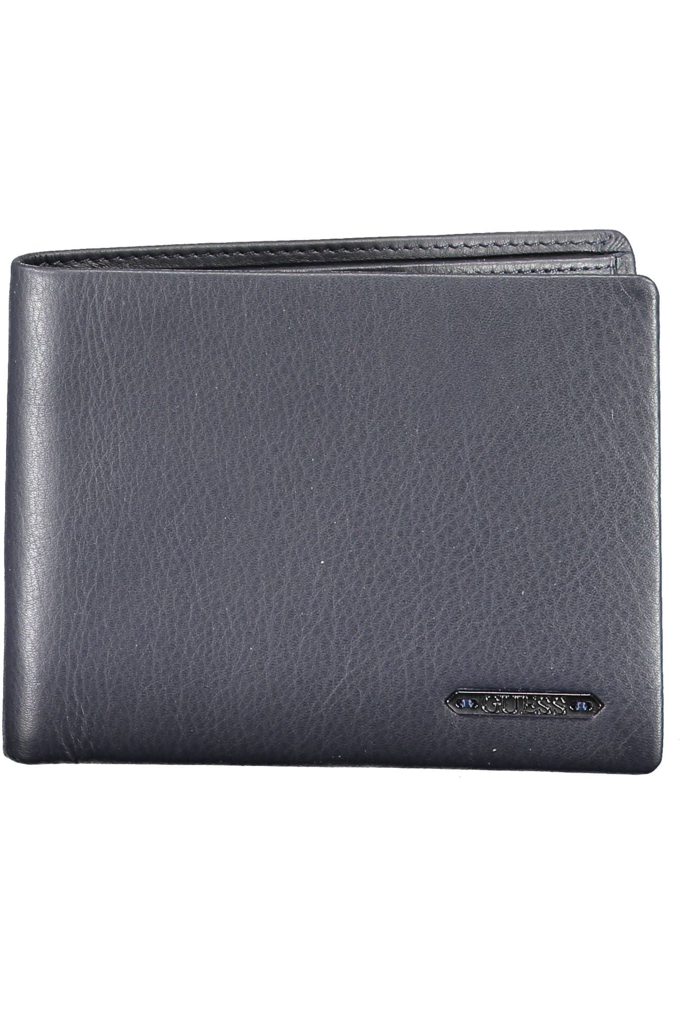 Sleek Blue Leather Bifold Wallet