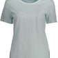 Chic Light Blue Embroidered Tee
