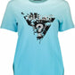 Elegant Light Blue Logo Tee
