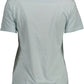 Chic Light Blue Embroidered Tee