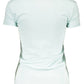 Chic Light Blue V-Neck Logo Tee