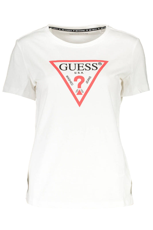 Chic White Organic Logo Tee