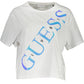 Chic White Logo Tee with Short Sleeves