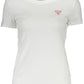 Chic White Logo Tee with Crew Neck
