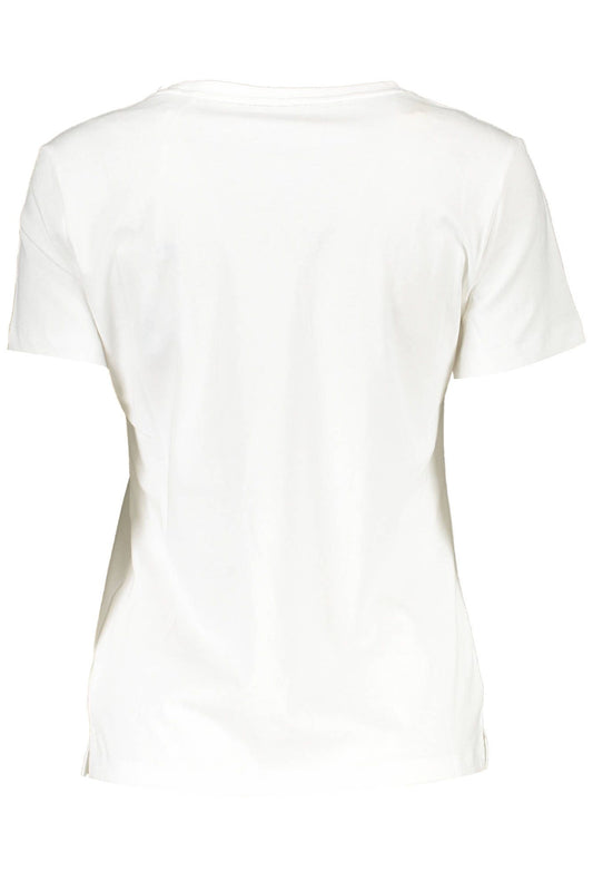 Chic White Organic Logo Tee
