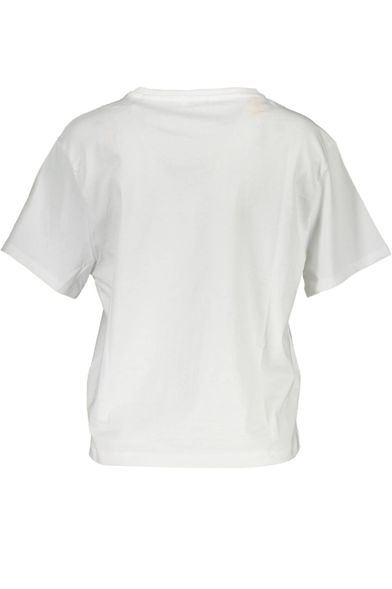 Chic White Logo Tee with Short Sleeves