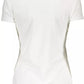 Chic White Logo Tee with Stretch Comfort